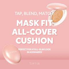 TIRTIR All Cover Pink Cushion compact close-up reveals velvety matte texture