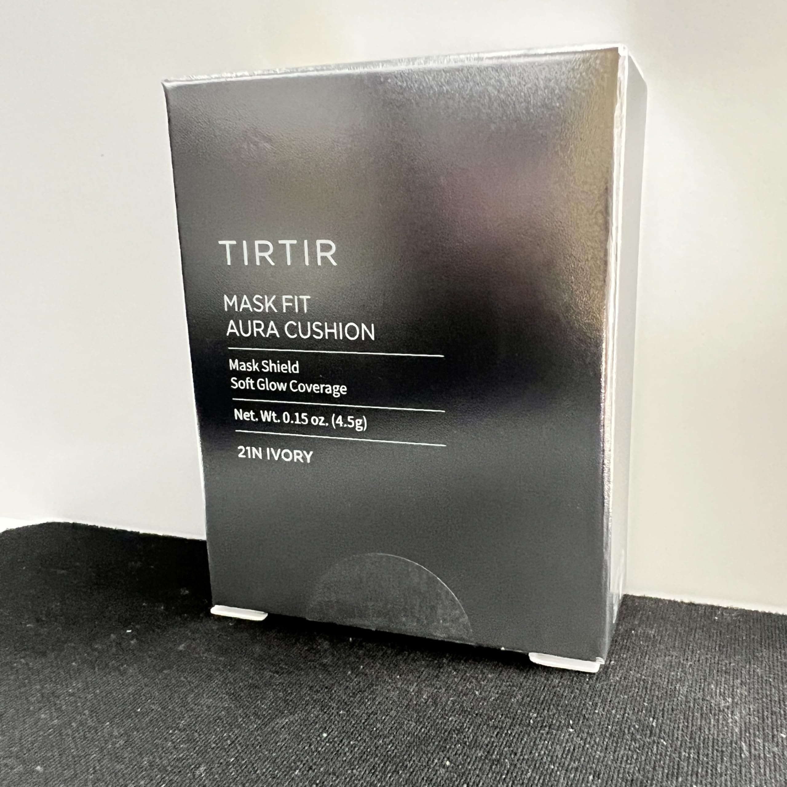 TIRTIR Aura Glow Silver Cushion close-up reveals glass-like dewy glow.