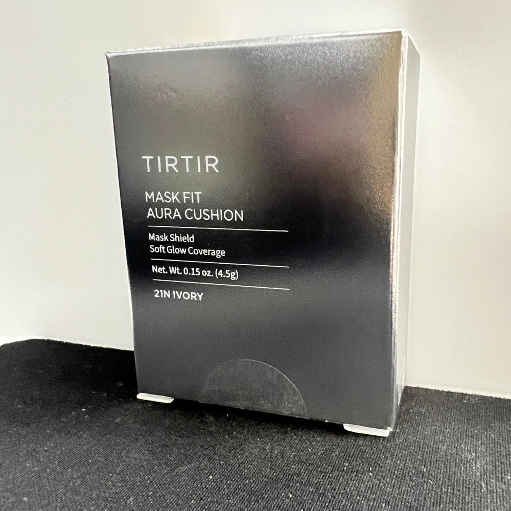 TIRTIR Aura Glow Silver Cushion close-up reveals glass-like dewy glow.