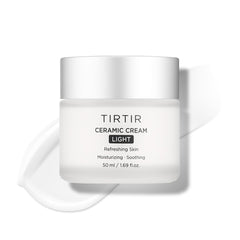 TIRTIR Ceramic Cream Light bottle closeup for easy daily hydration