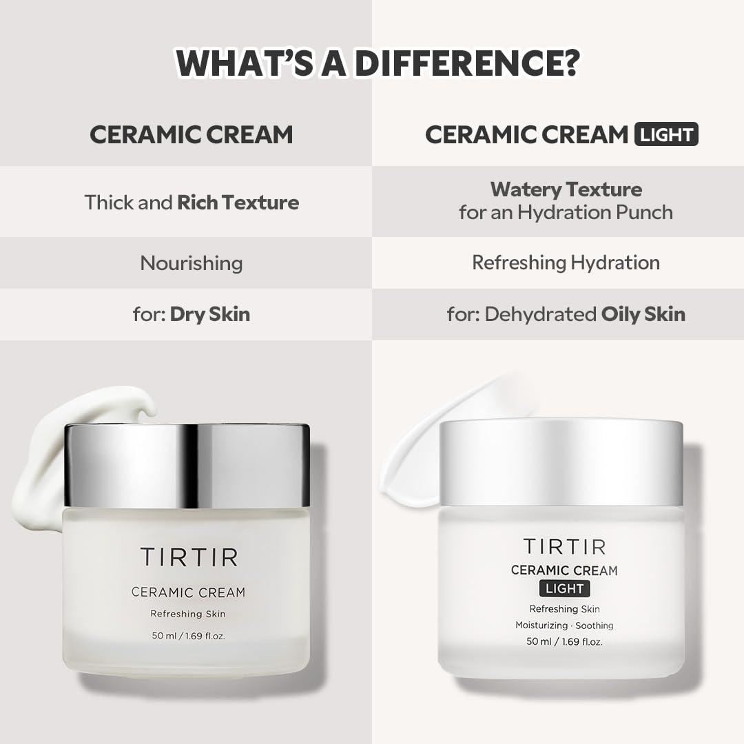 TIRTIR Ceramic Cream Light overnight use promotes dry-skin moisture retention