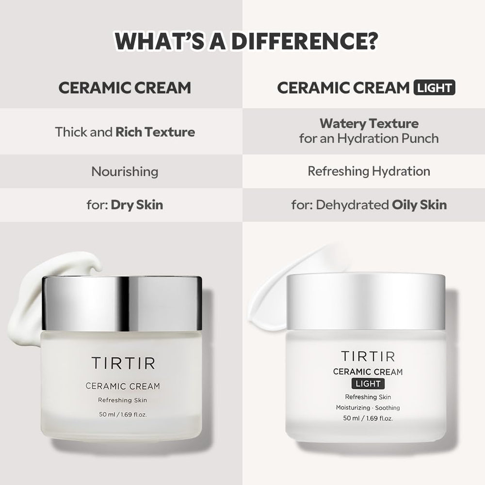 TIRTIR Ceramic Cream Light overnight use promotes dry-skin moisture retention
