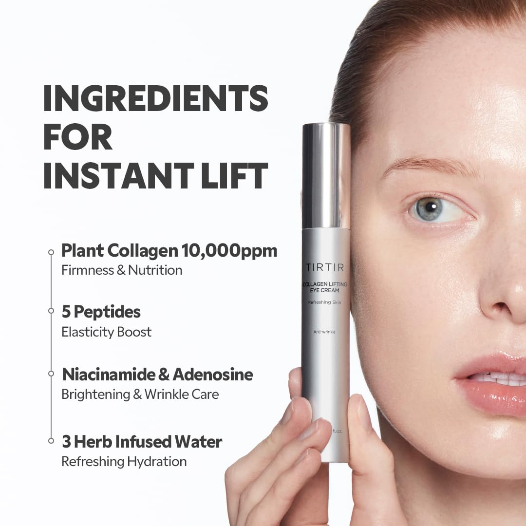 TIRTIR Collagen Lifting Eye Cream under-eye bags reducing puffiness with soothing texture