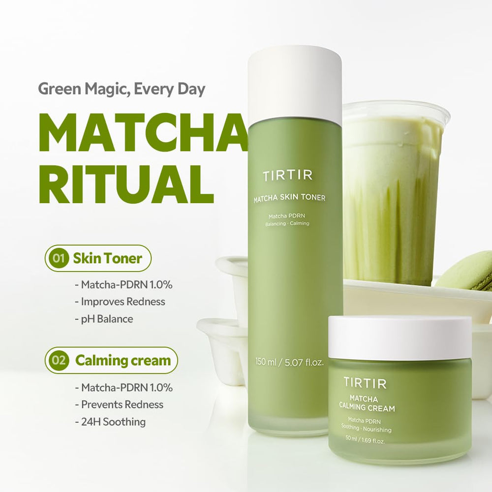 TIRTIR cruelty-free logo beside calming cream signaling ethical skincare.