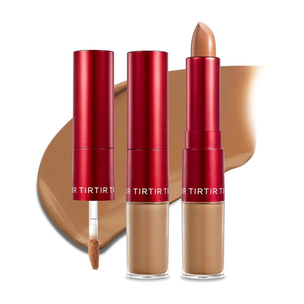 TIRTIR Glide&Hide concealer cream texture close-up showing smooth coverage.