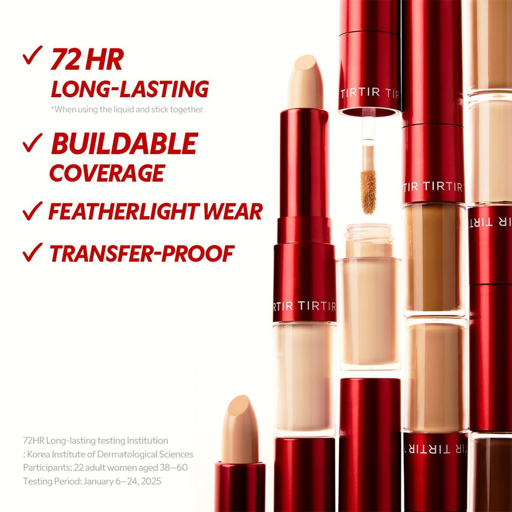 TIRTIR Glide&Hide concealer with hyaluronic complex for hydrated skin.
