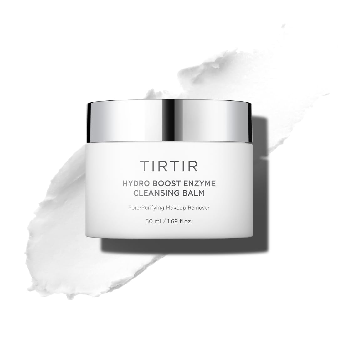 TIRTIR Hydro Boost cleansing balm jar shows creamy texture for makeup removal