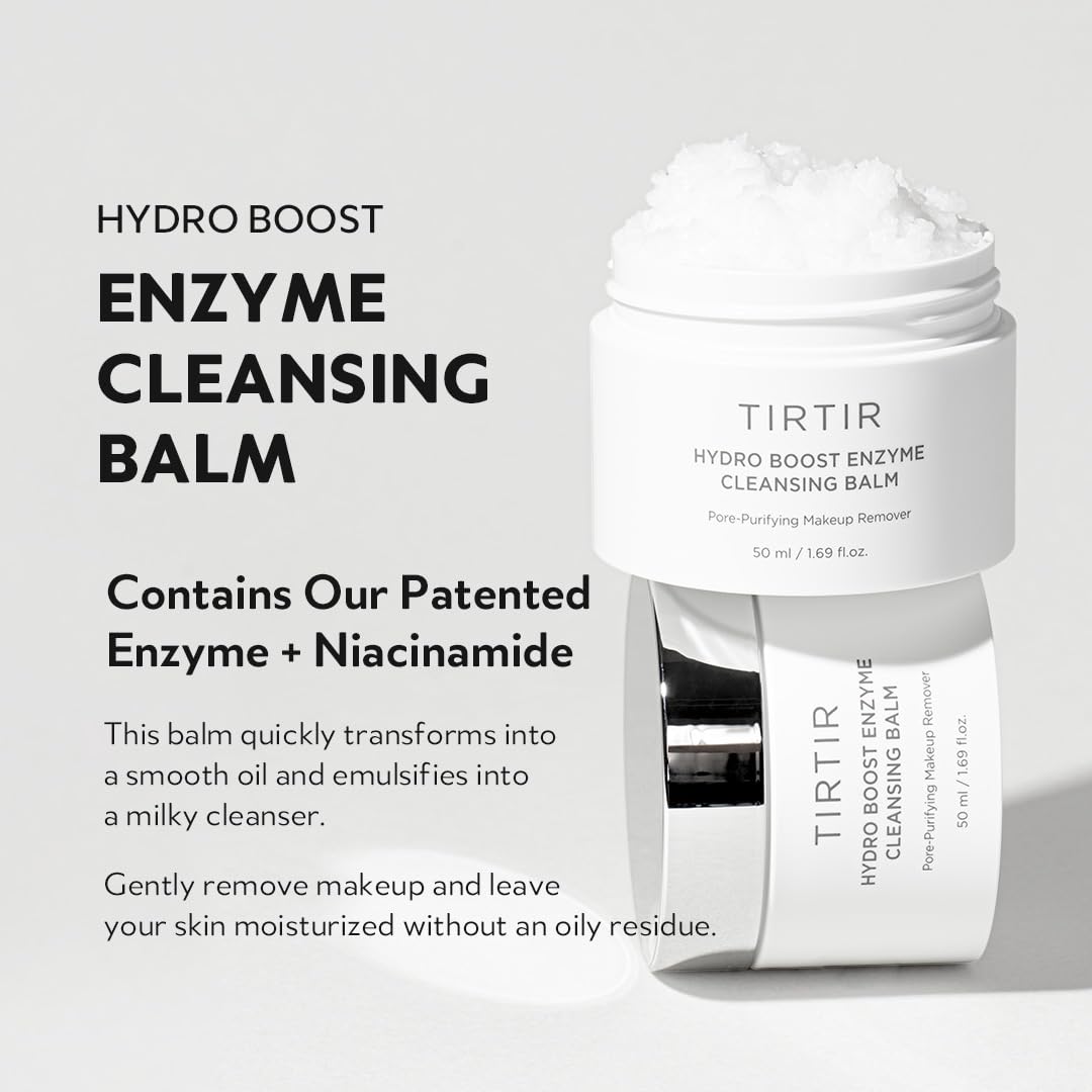 TIRTIR Hydro Boost enzyme balm on hand ready for application on dry skin