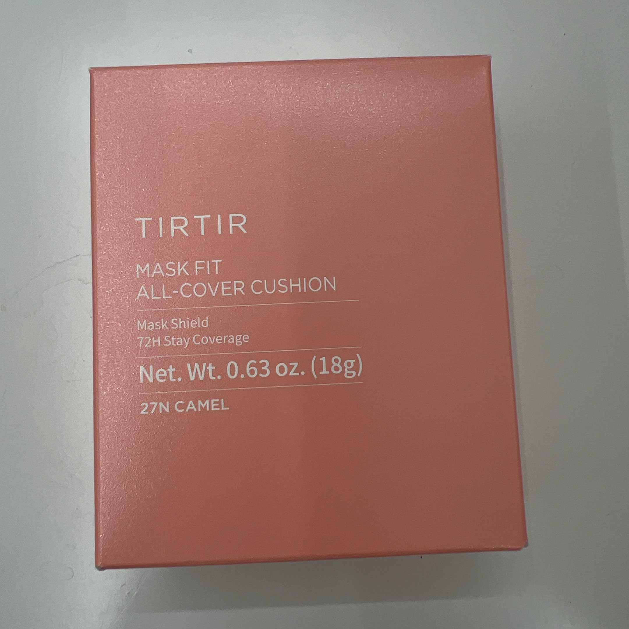 TIRTIR Mask Fit All Cover Pink Cushion 72-hour wear concept illustrates long-lasting wear.