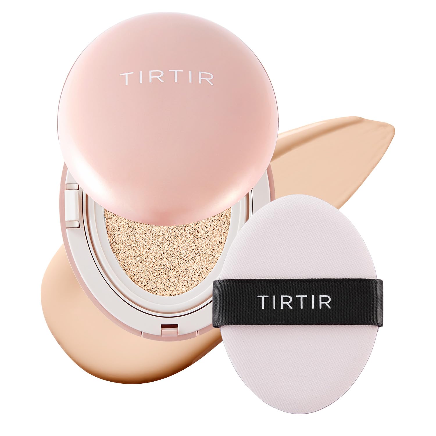 TIRTIR mask-fit-all-cover pink cushion compact delivers full coverage for a flawless finish.