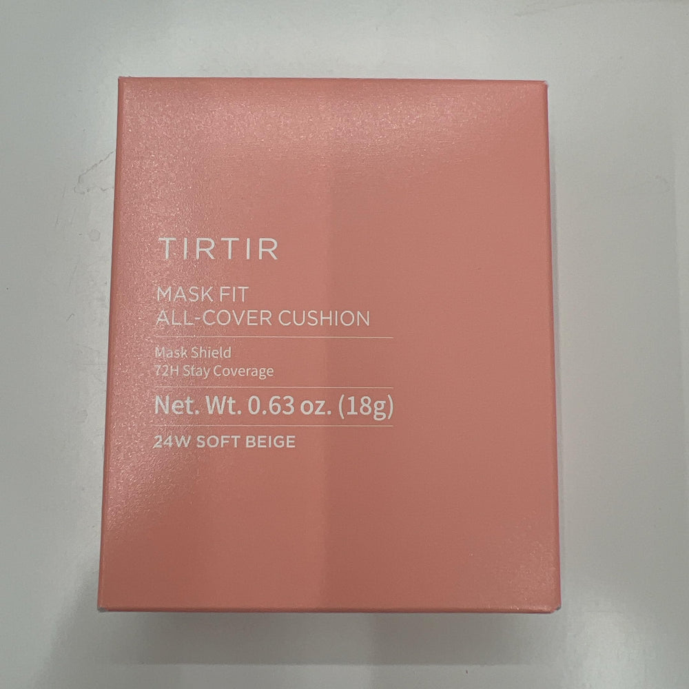 TIRTIR Mask Fit All Cover Pink Cushion packaging shot emphasizes full-size value.