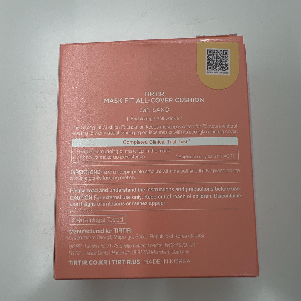 TIRTIR protective cushion packaging communicates premium quality for daily use.