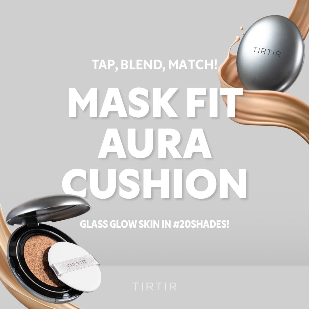 TIRTIR Mask Fit Aura Silver Cushion in use demonstrates smooth, lightweight application.