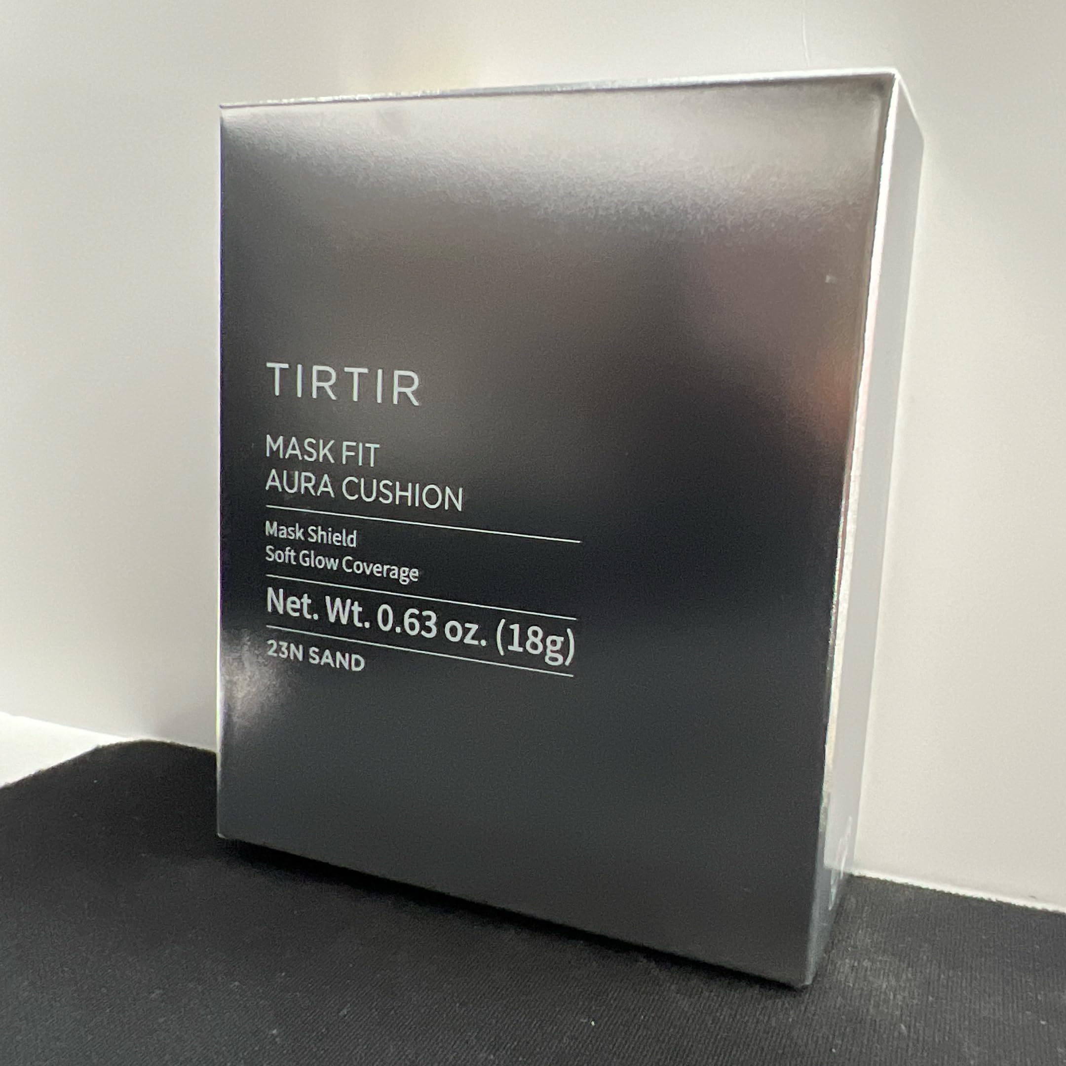 TIRTIR Mask Fit Aura Silver Cushion on cheek delivers dewy glow with light feel.