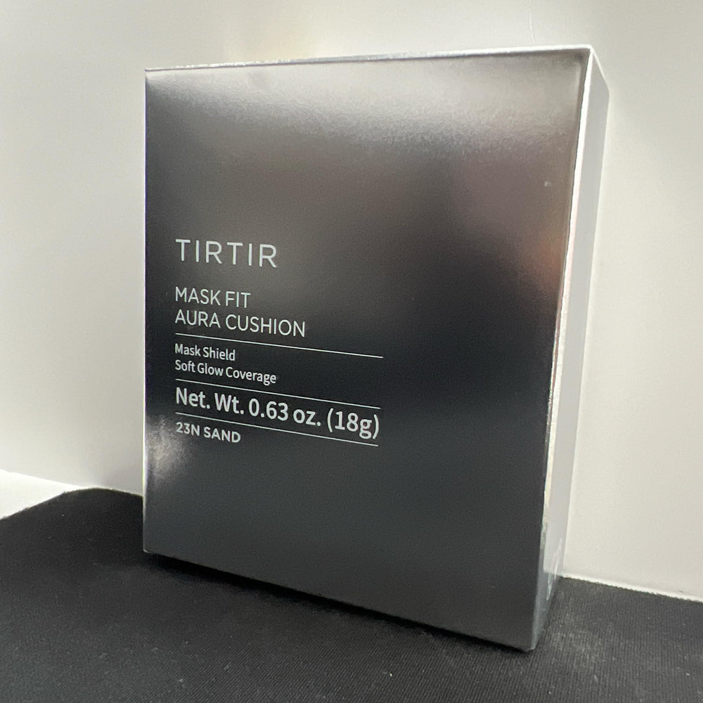 TIRTIR Mask Fit Aura Silver Cushion on cheek delivers dewy glow with light feel.