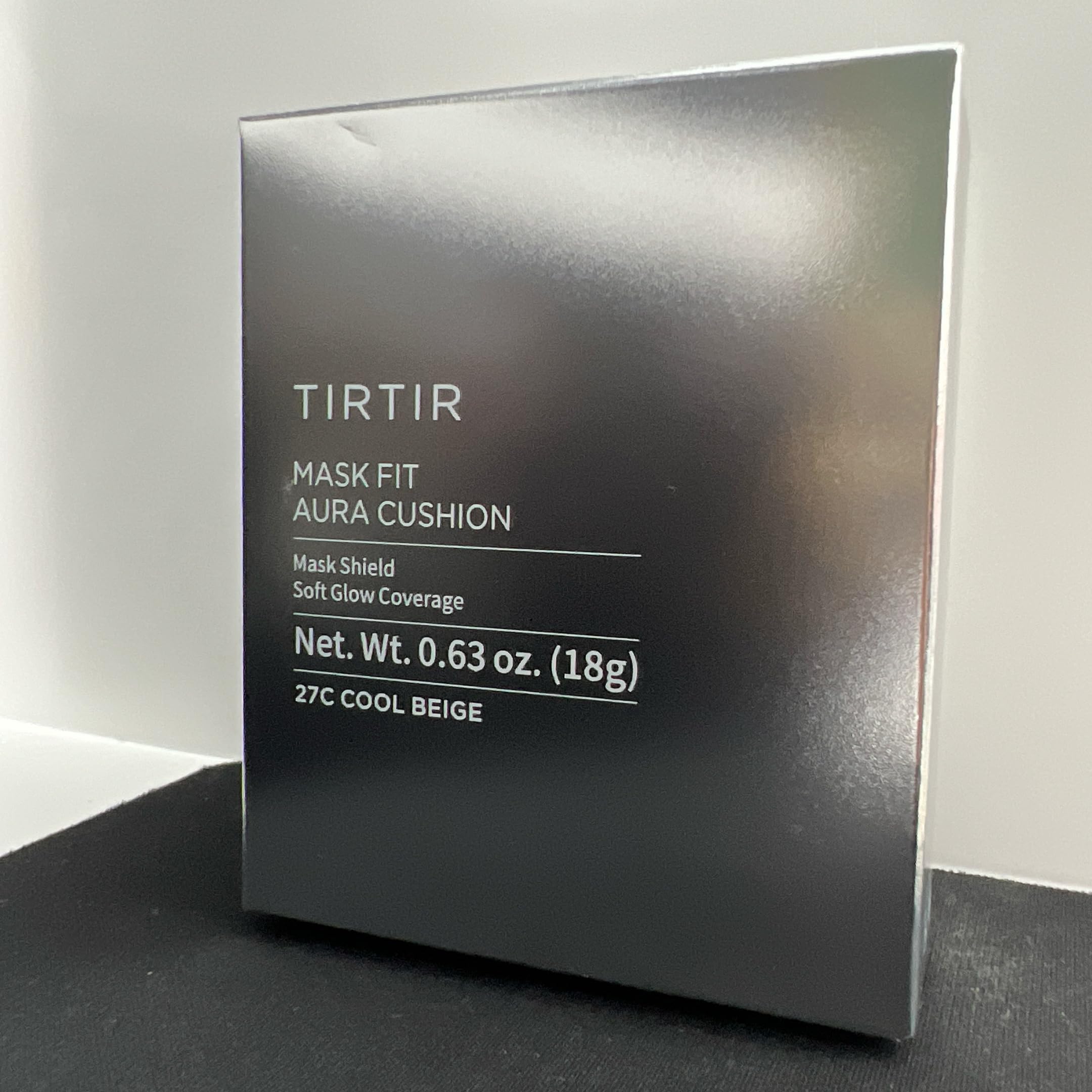 TIRTIR Mask Fit Aura Silver Cushion shade 27C Cool Beige swatch on skin