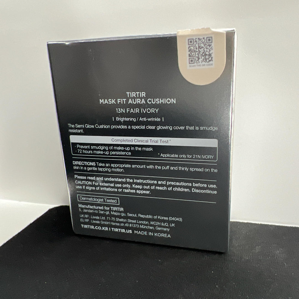 TIRTIR Mask Fit Aura Silver cushion storage tube emphasizes travel friendly packaging