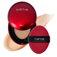 TIRTIR Mask Fit Red Cushion packaging shows portable compact case for on-the-go coverage.