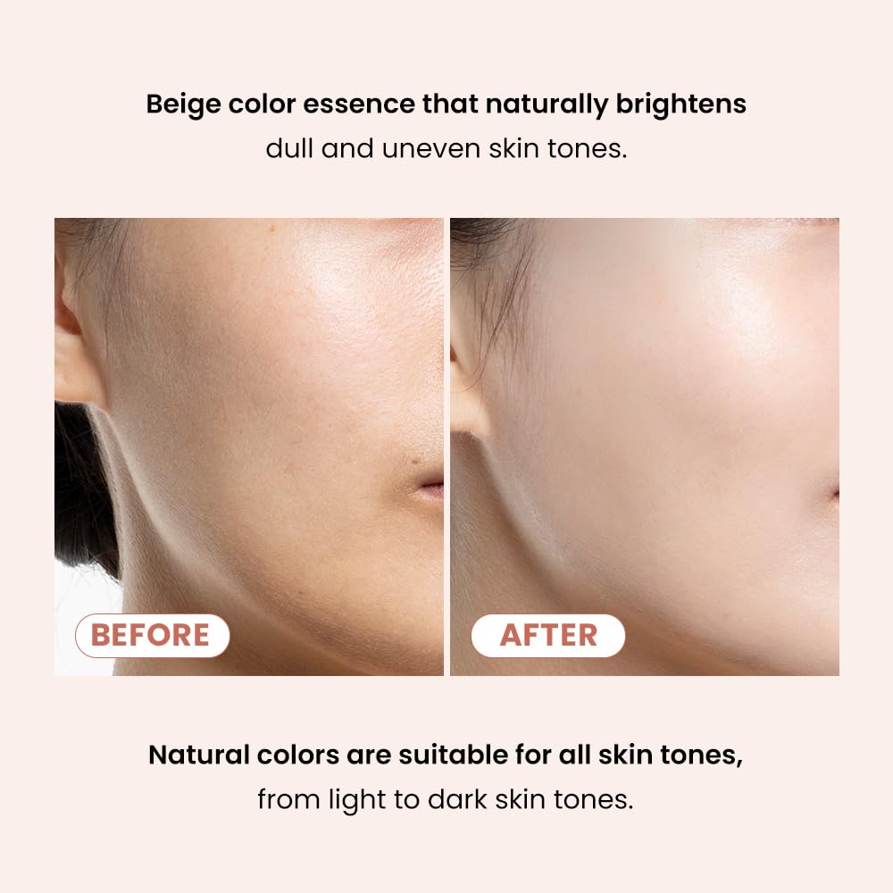 TIRTIR Mask Fit Tone Up Essence application swatch showing lightweight tint.