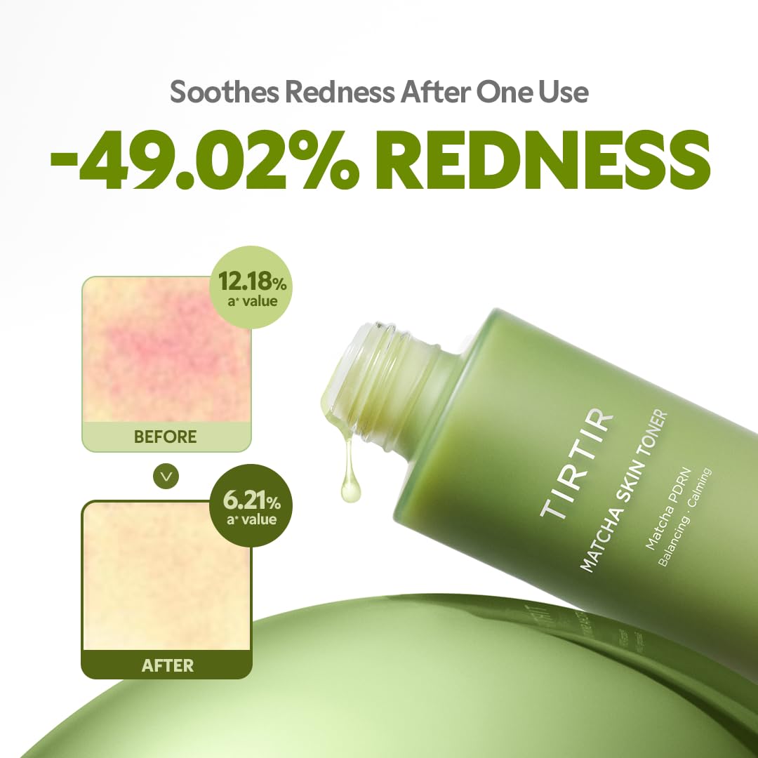 TIRTIR Matcha PDRN Toner pH-balanced formula supports gentle skin care.