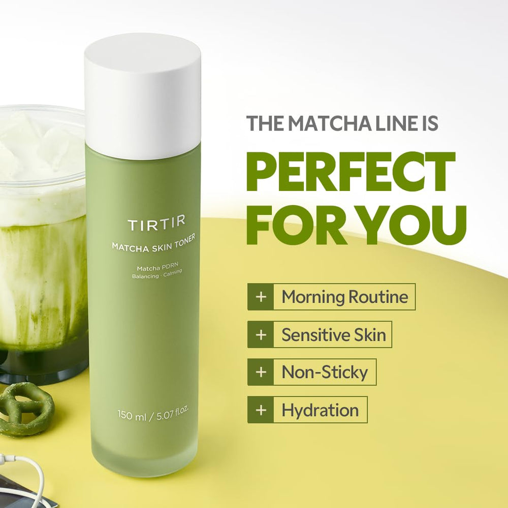 TIRTIR Matcha PDRN Toner with soymilk and centella delivers soothing moisture.