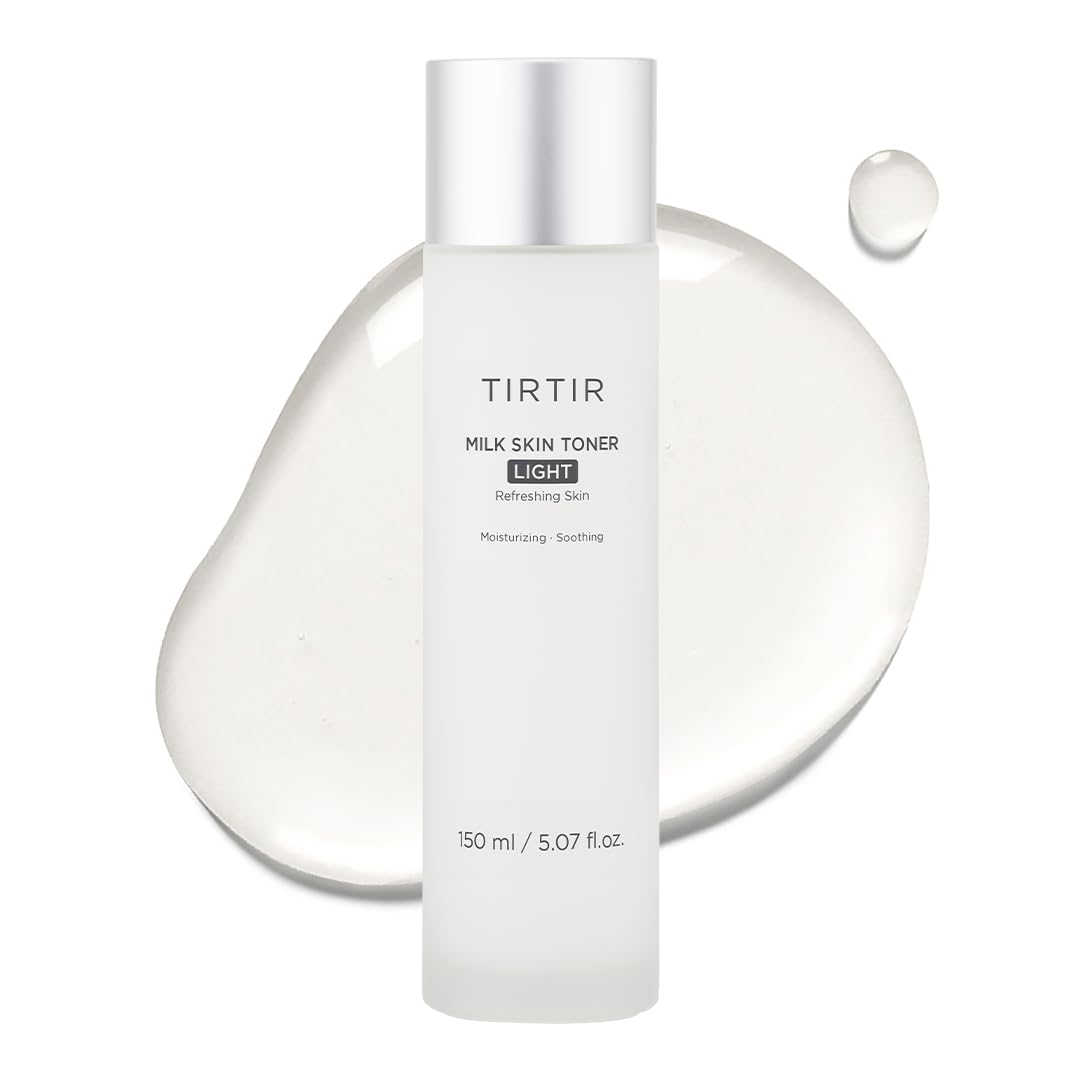 TIRTIR Milk Skin Rice Toner Light bottle shows lightweight hydration for all-day moisture