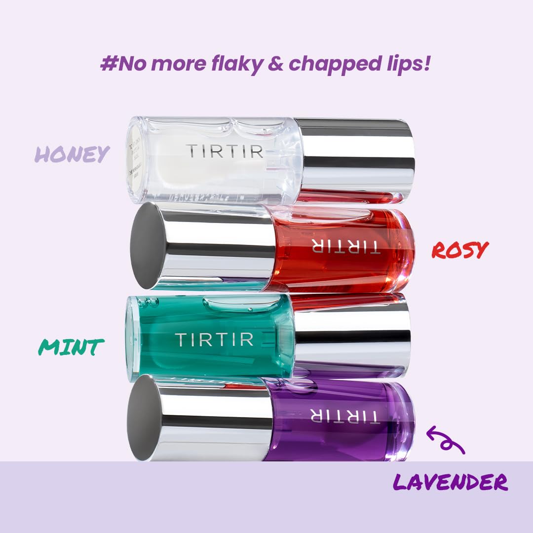TIRTIR My Glow Mint Lip Oil packaging display for on-the-go hydration.