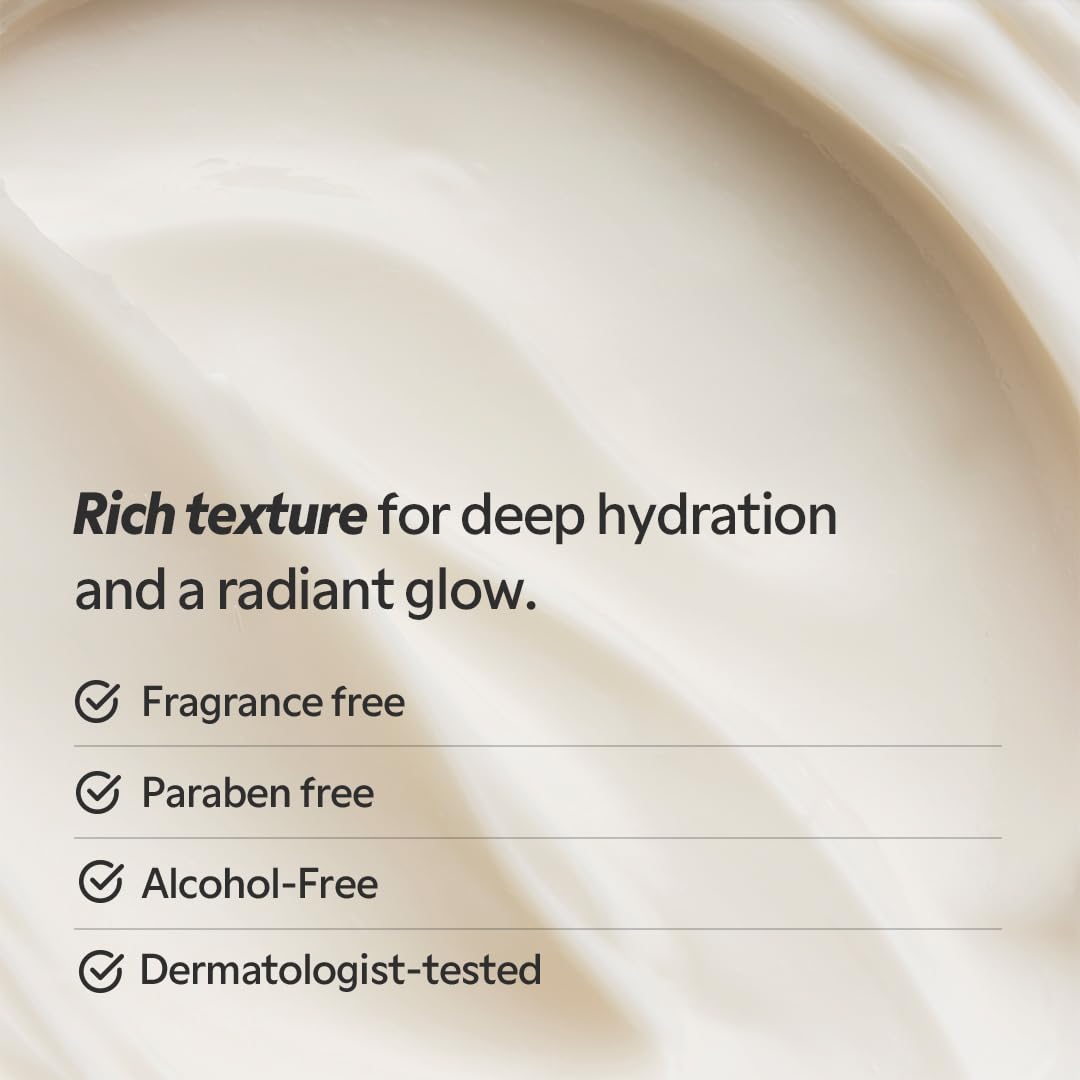 TIRTIR Natural Ceramide Cream on face delivers instant hydration and glow