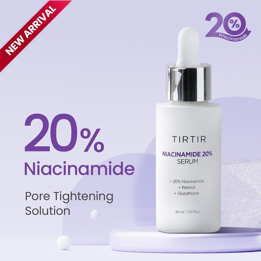 TIRTIR Niacinamide 20% Serum dropper enables precise dosing for balanced skin.