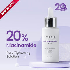 TIRTIR Niacinamide 20% Serum dropper enables precise dosing for balanced skin.