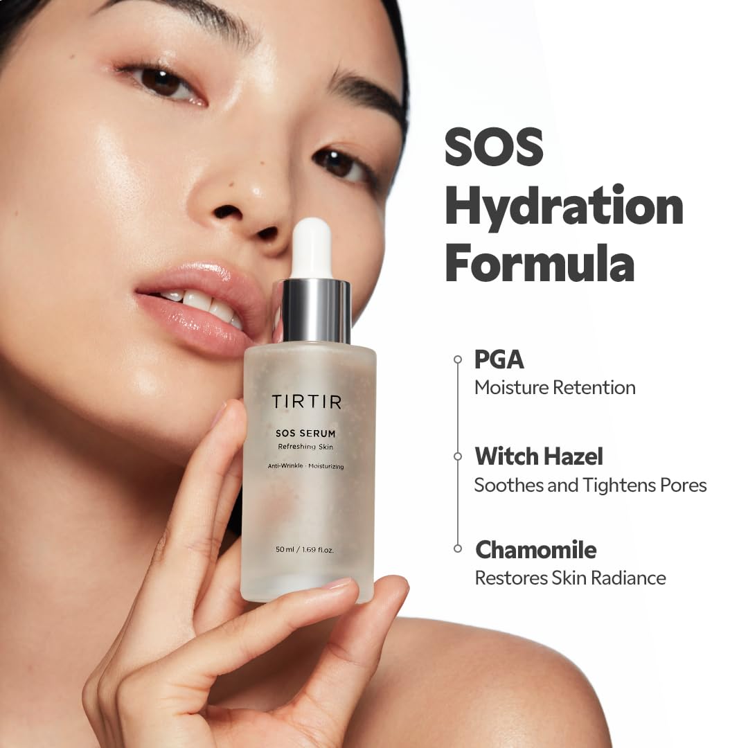 TIRTIR SOS Serum fragrance-free label signals gentle daily use
