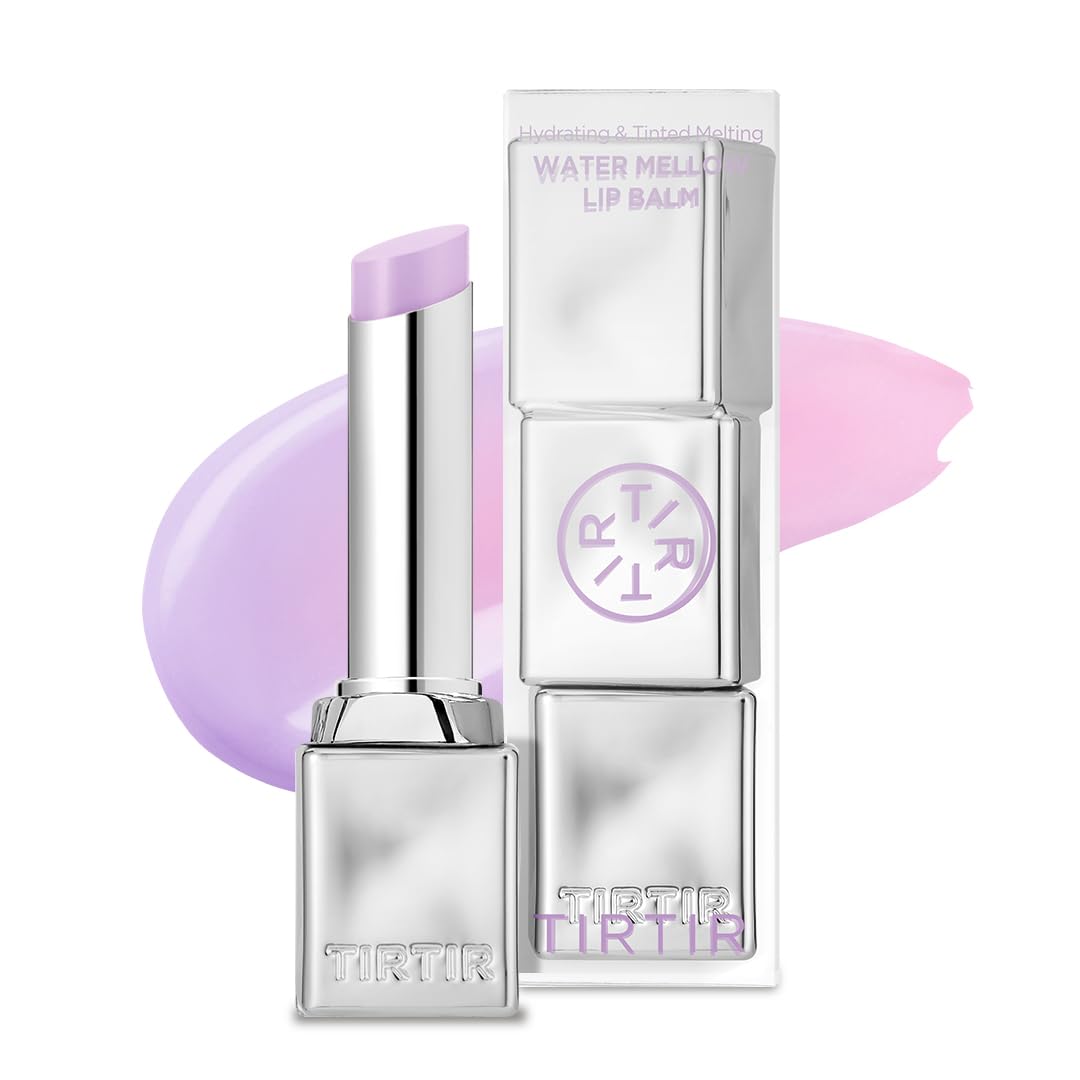 TIRTIR Water Mellow Lip Balm 02 Mauve Berry front shot showing hydration and color change.