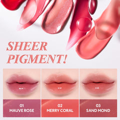 TIRTIR Waterism Cassis Plum swatch on lips for natural flushed glow