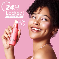 TIRTIR Waterproof Setting Spray semi-matte finish creates a natural, non-greasy look.