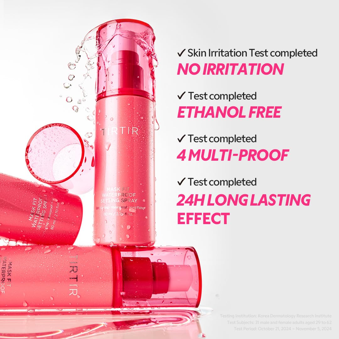 TIRTIR Waterproof Setting Spray sweatproof performance stays transfer-free during workouts.