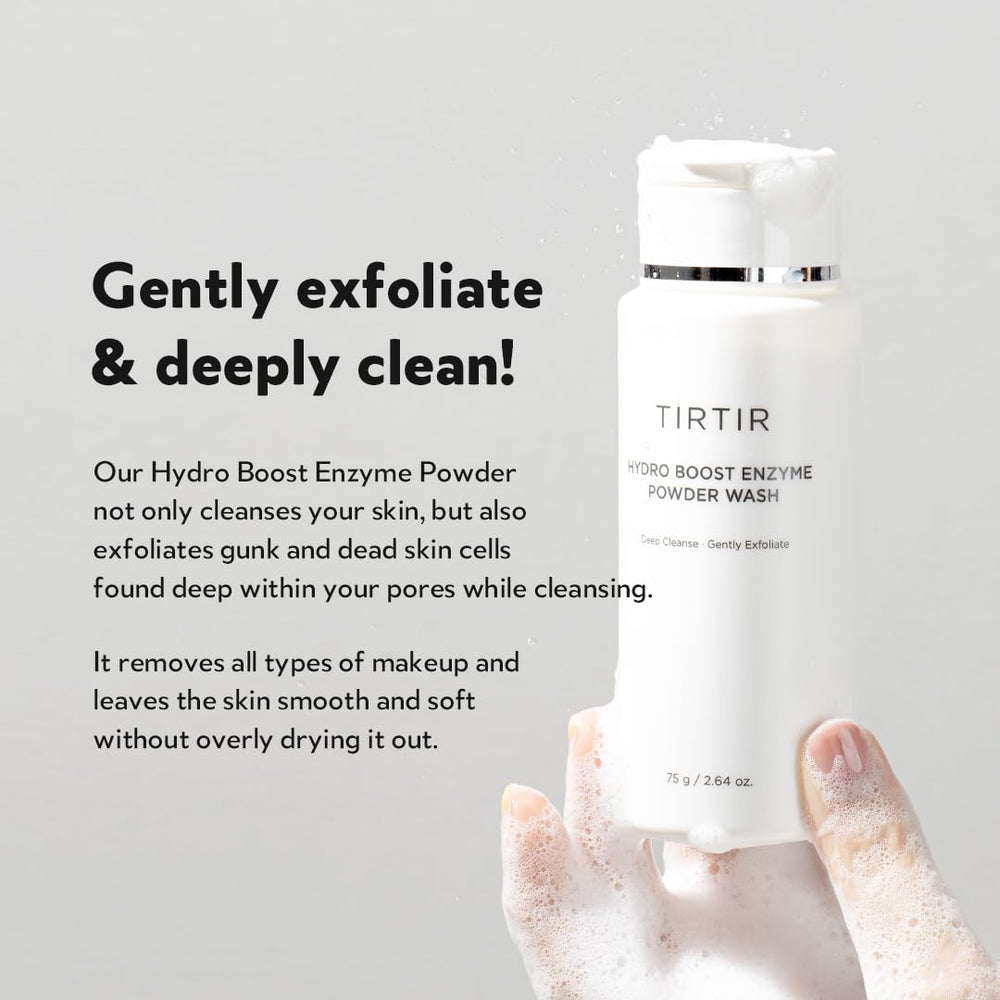 TIRTIR Hydro Boost after-cleanse skin appears hydrated and smooth