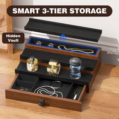 TIRYIUOU concealed vault under-lid for valuables security and organization