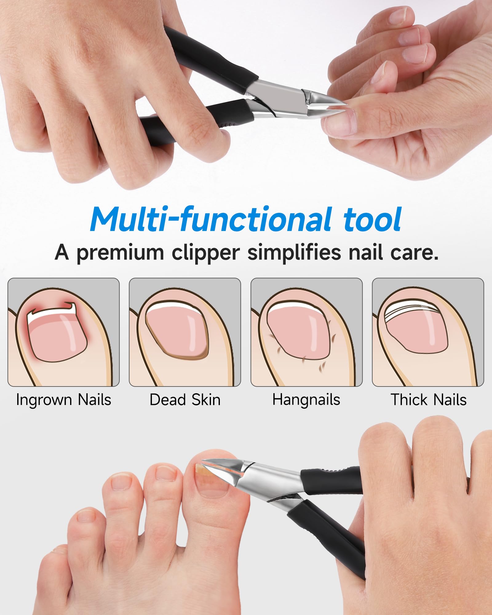 Tisojpod built-in-spring reduces effort for easier nail cutting