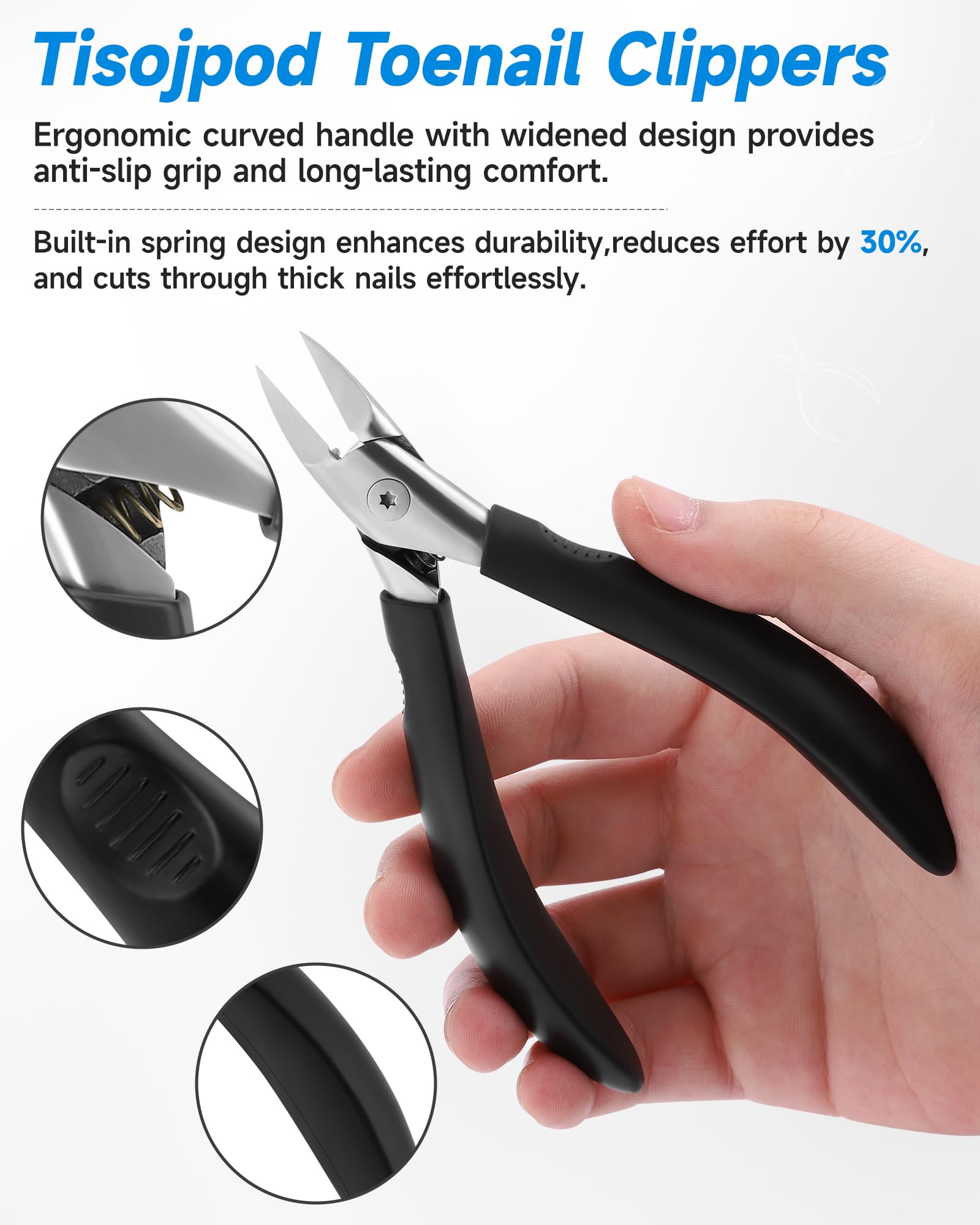 Tisojpod thick-nails-cutting-blade showcases stainless steel power for tough nails