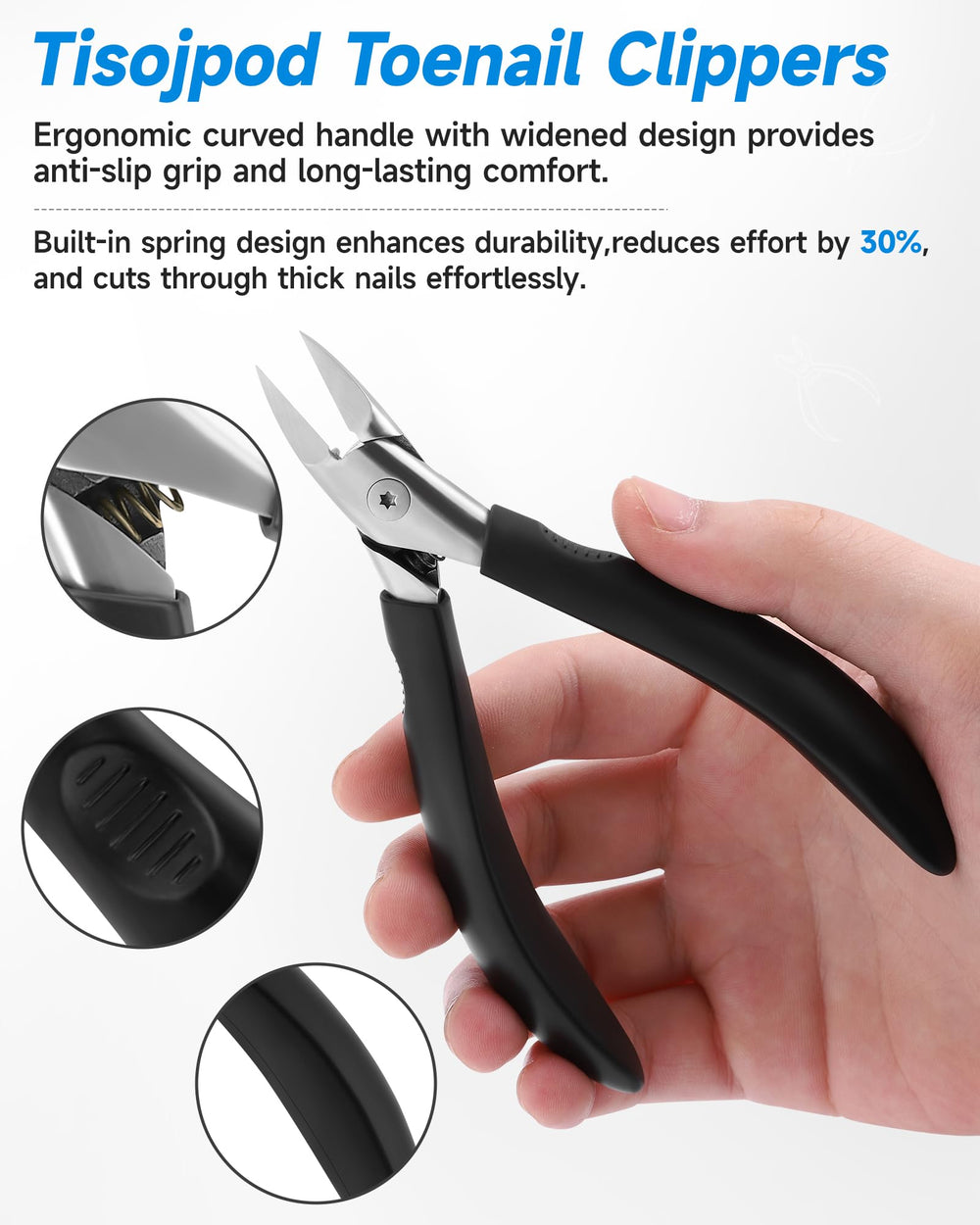 Tisojpod thick-nails-cutting-blade showcases stainless steel power for tough nails