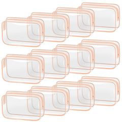 TISRATOK clear makeup bag with zipper for quick organization while traveling
