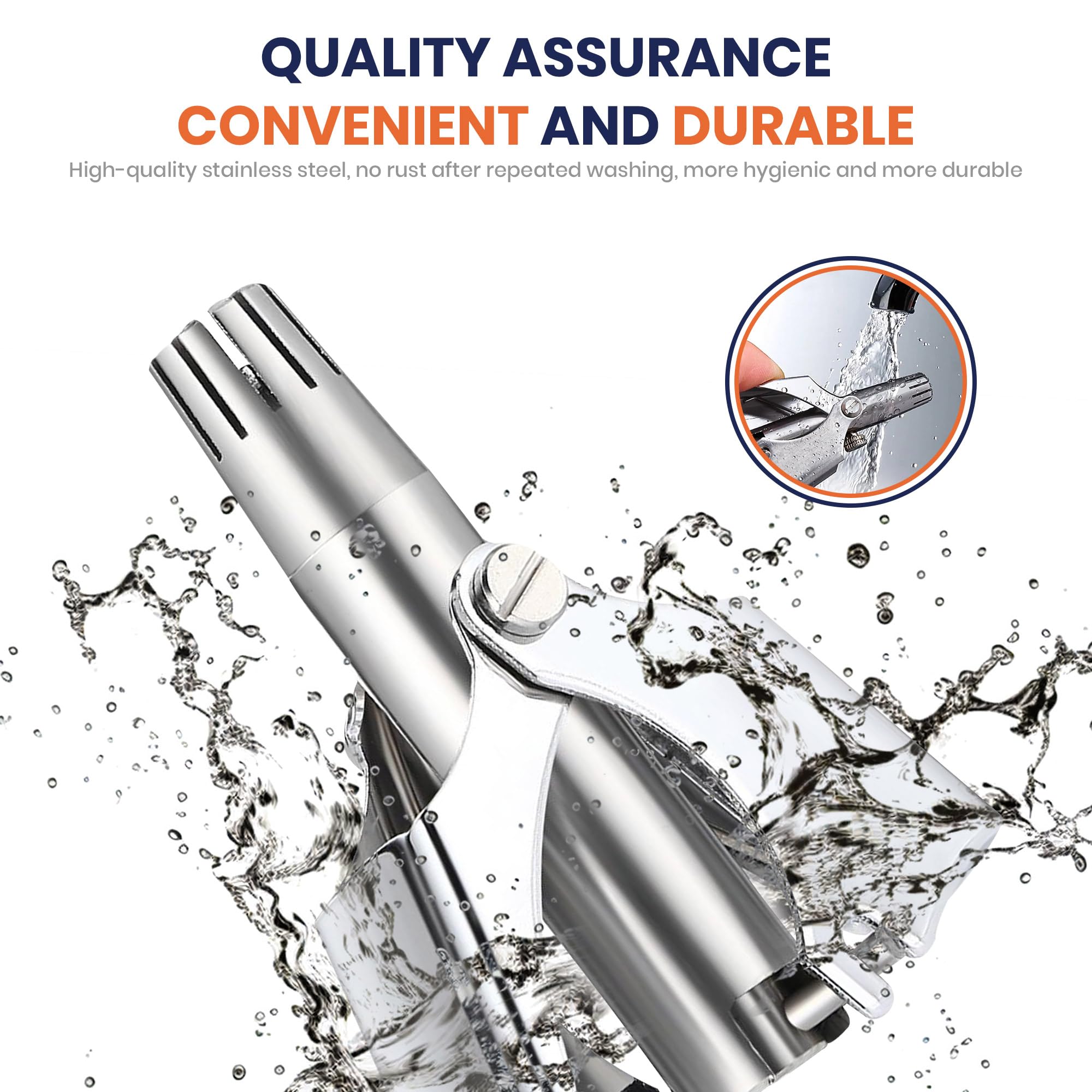 Titan Luxe rust-resistant body emphasizes long-lasting use and travel-friendly reliability.