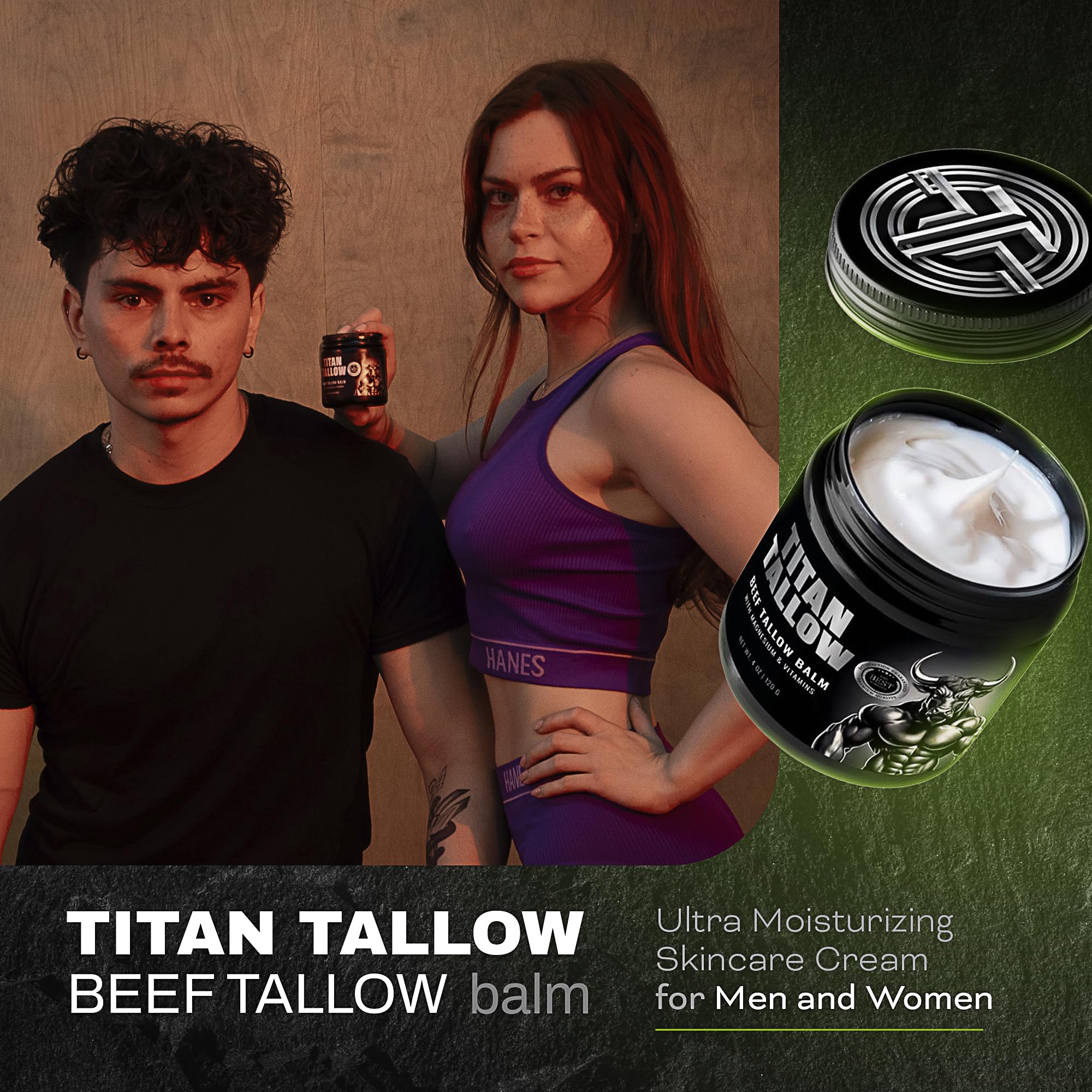 Titan Tallow clean ingredients label attests pure, toxin-free care you can trust.