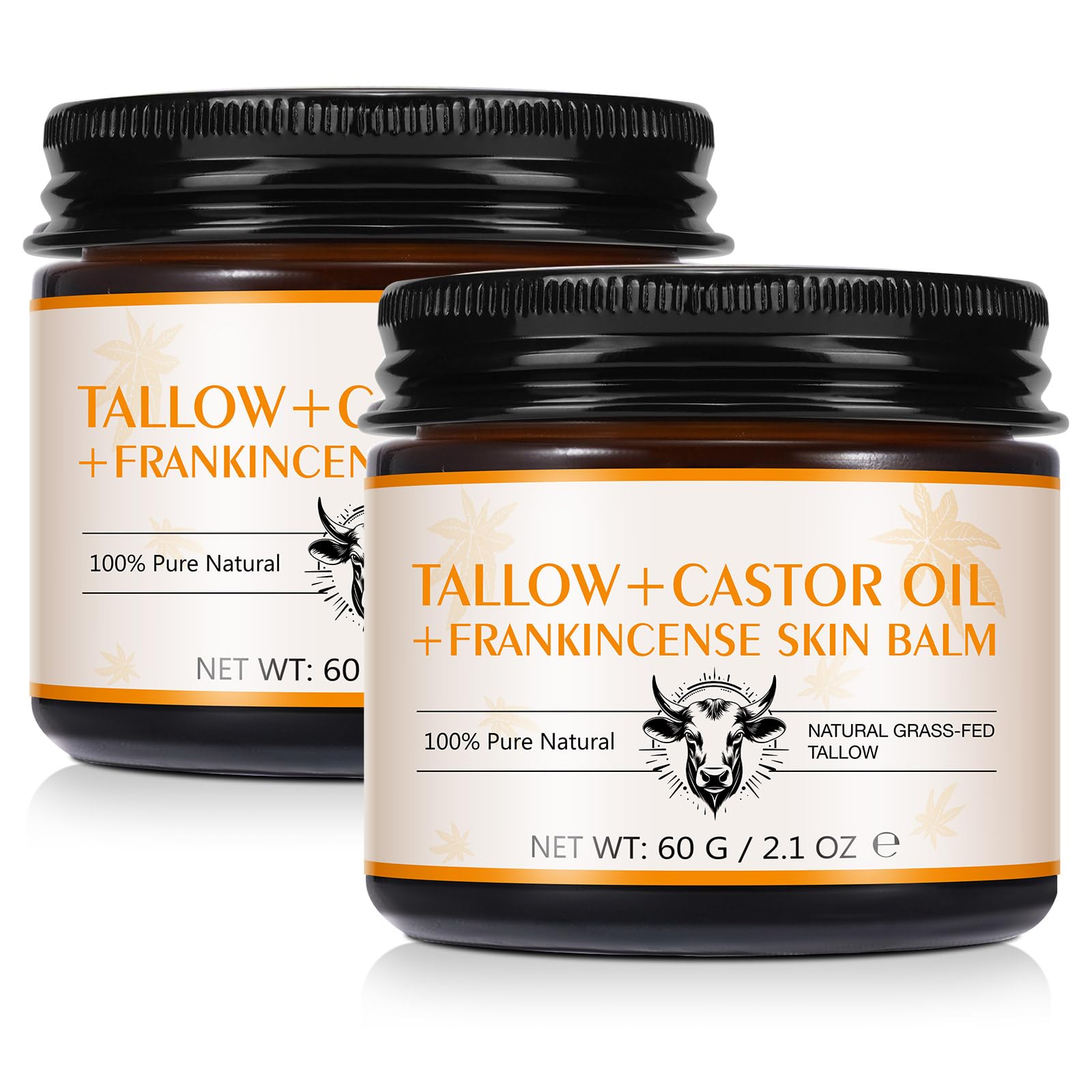 Tiuedu skin balm jar with tallow, castor oil, and frankincense for deep hydration