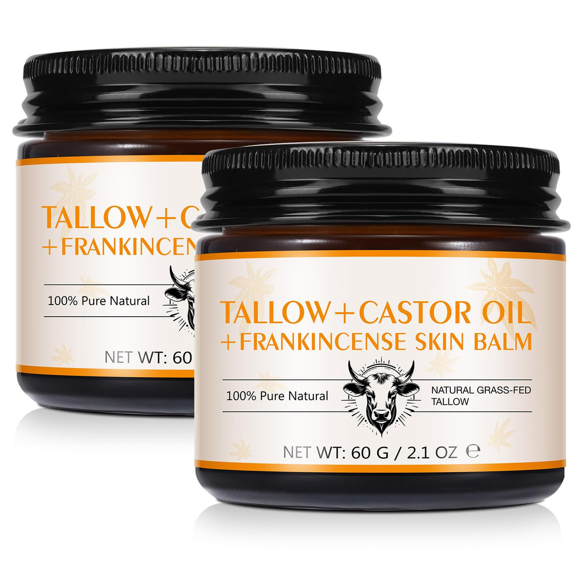 Tiuedu skin balm jar with tallow, castor oil, and frankincense for deep hydration