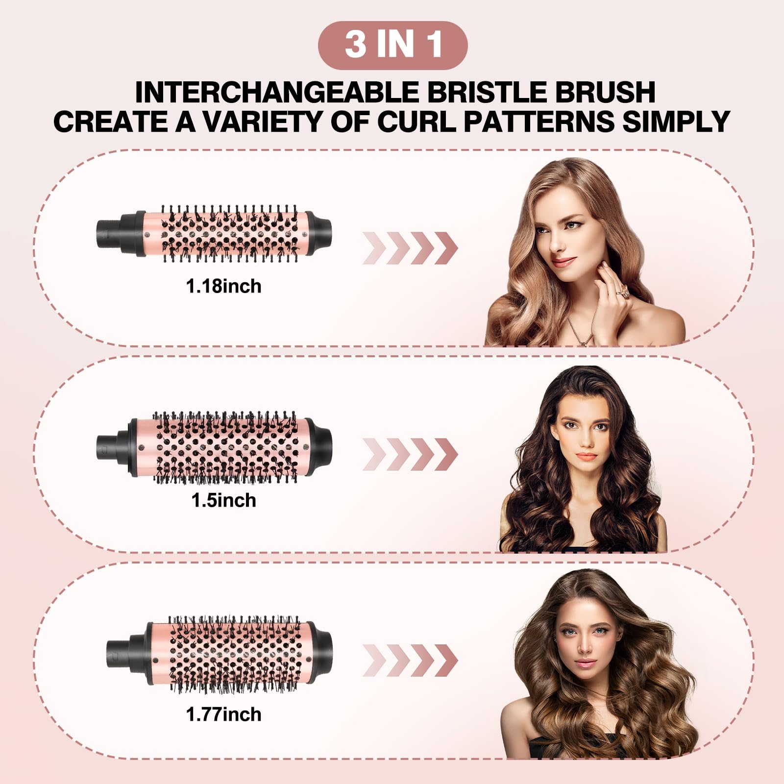 Tiwiche Thermal Brush Set barrel-1-50 yields soft waves with lift