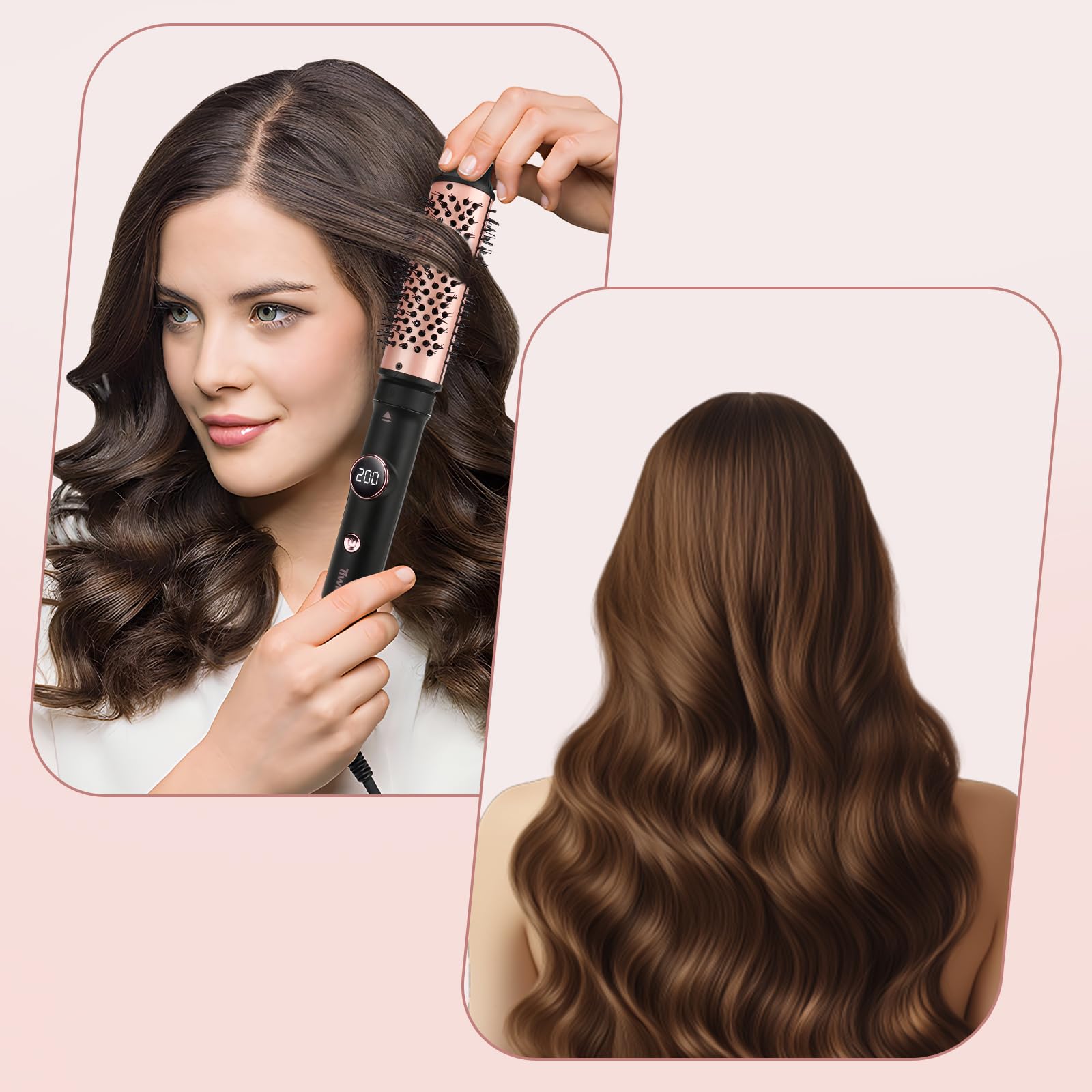 Tiwiche Thermal Brush Set barrel-1-77 creates voluminous curls and body