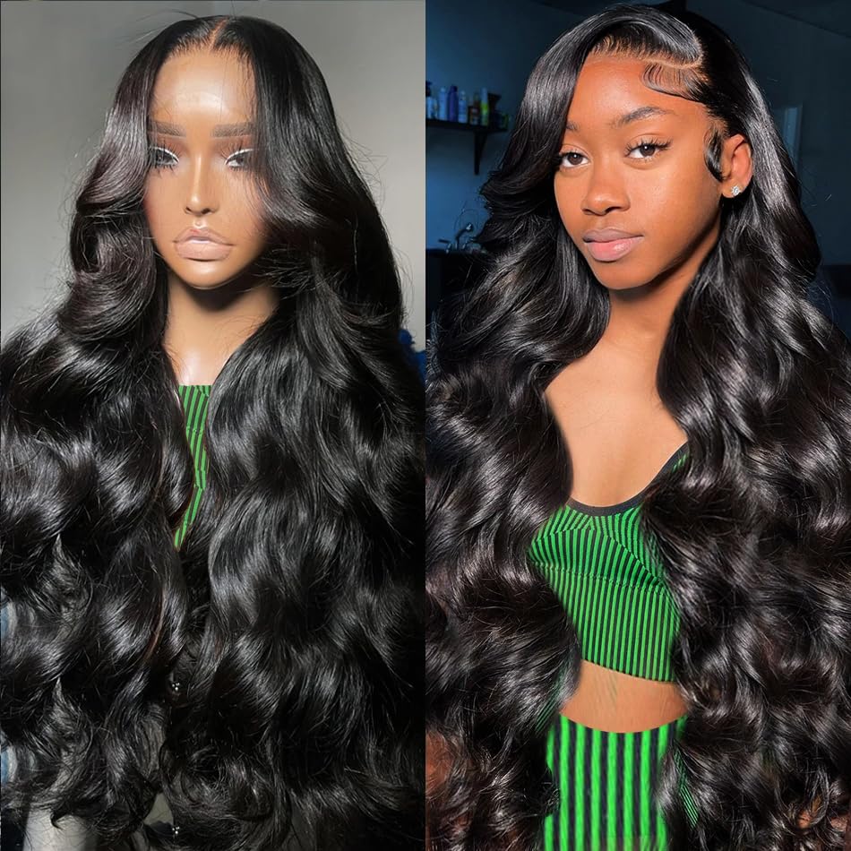 Tiwugi 30-inch body wave lace front wig closeup shows natural shine and fullness for everyday wear.