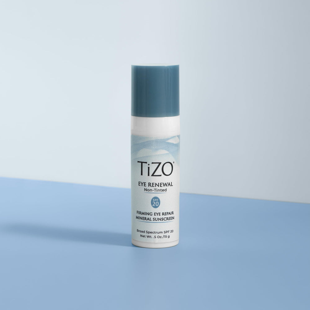 TIZO Eye Renewal SPF20 applying under-eye area, smooth and gentle
