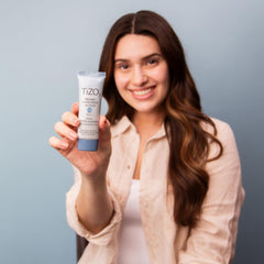 TIZO2 primer-application demonstrates versatile use beneath or over makeup